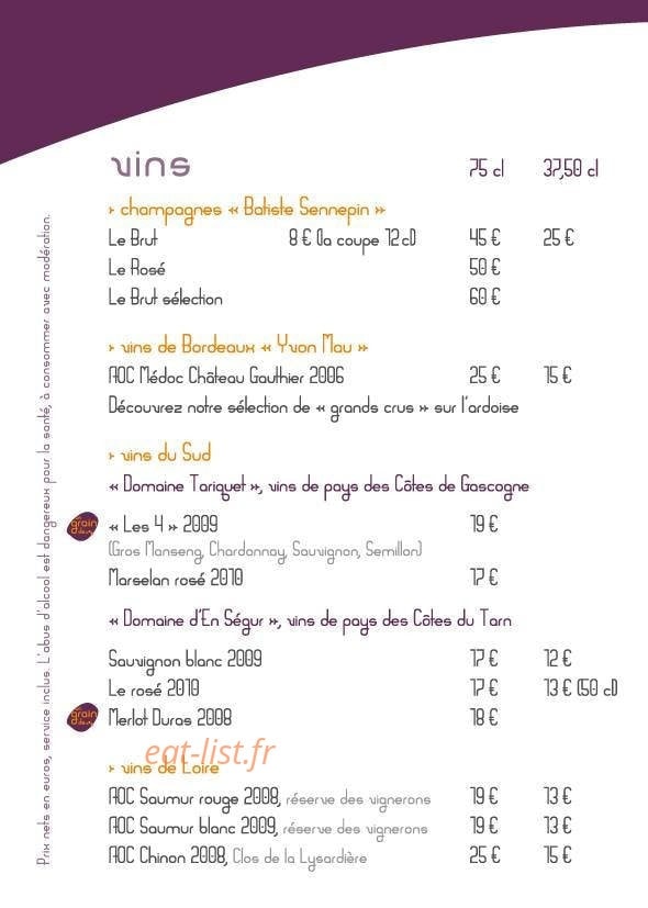 Un Grain De... — carte page 5