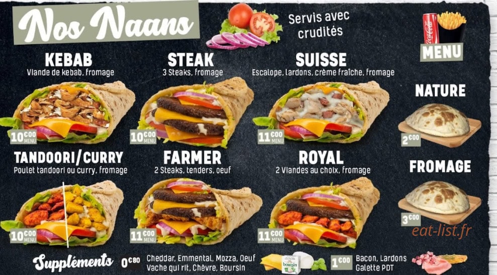 Yes Eat — carte page 4