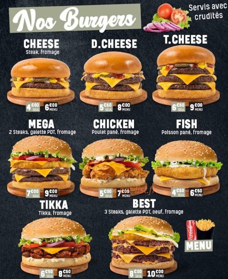Yes Eat — carte page 2