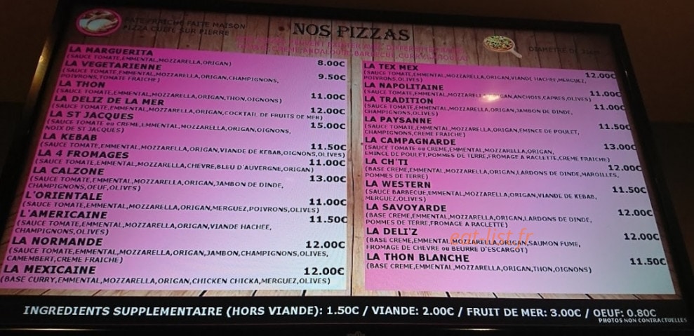 Deli'z — carte page 1