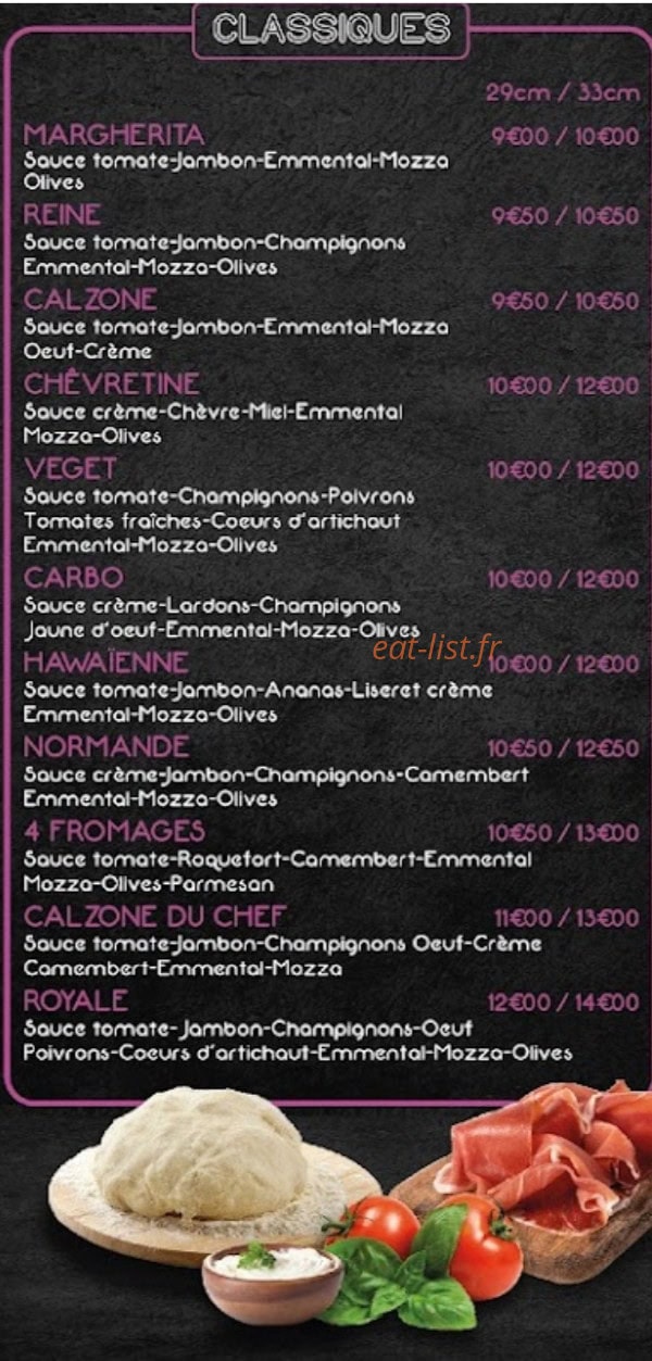 L&A Pizza — carte page 2