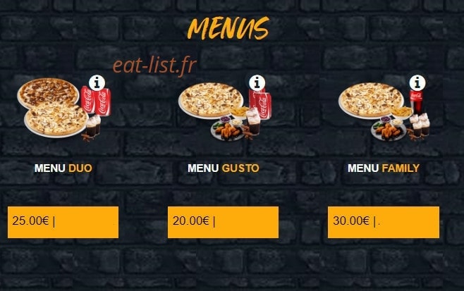 Pizza Gusto — carte page 2