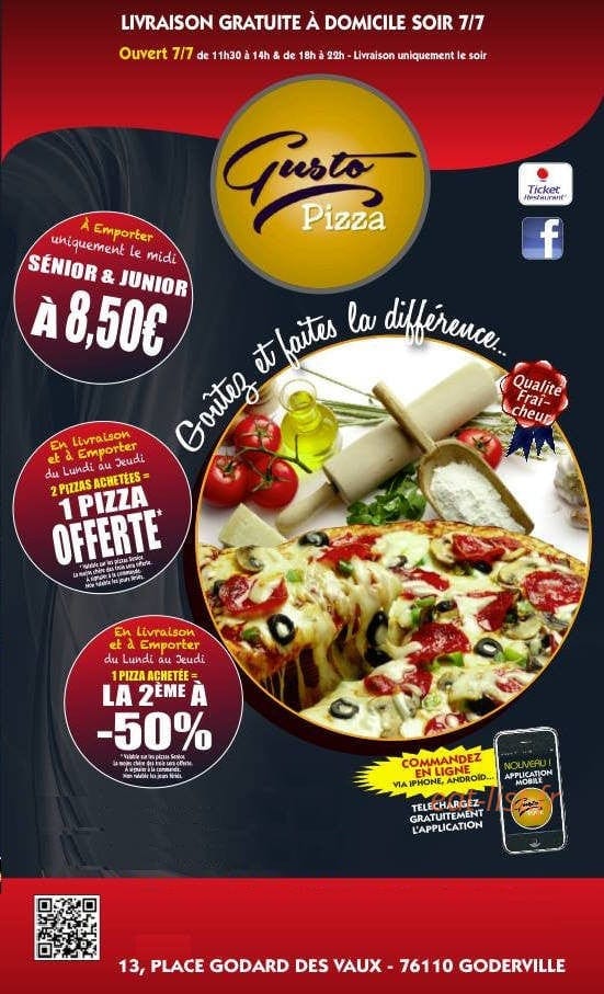 Pizza Gusto — carte page 1