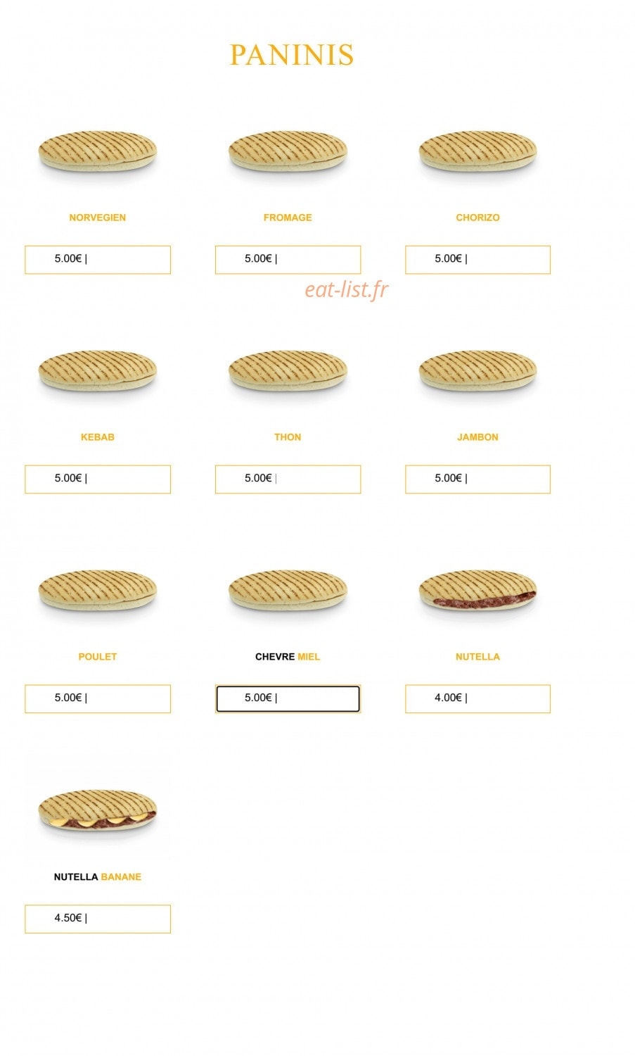 Pizza Gusto — carte page 7