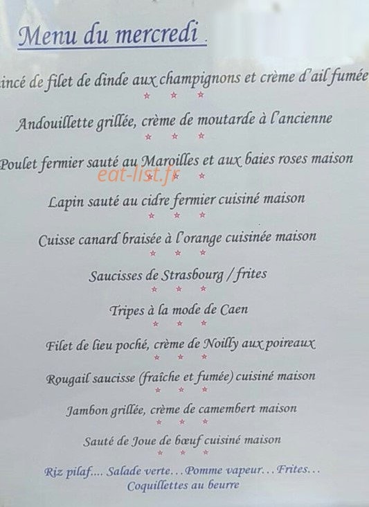 Le Relais — carte page 1