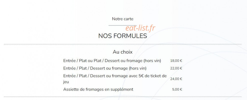 Casino Tranchant — carte page 1