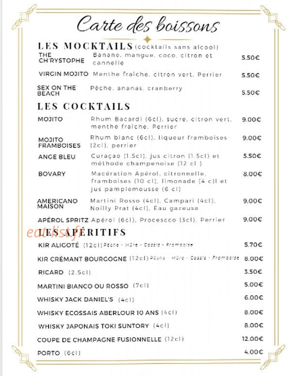 Chez Ch'Rystophe — carte page 5