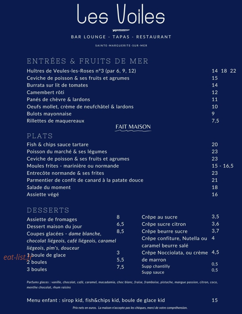 Les Voiles — carte page 1