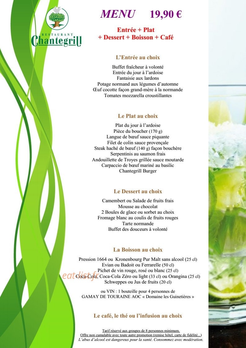 Chantegrill — carte page 9
