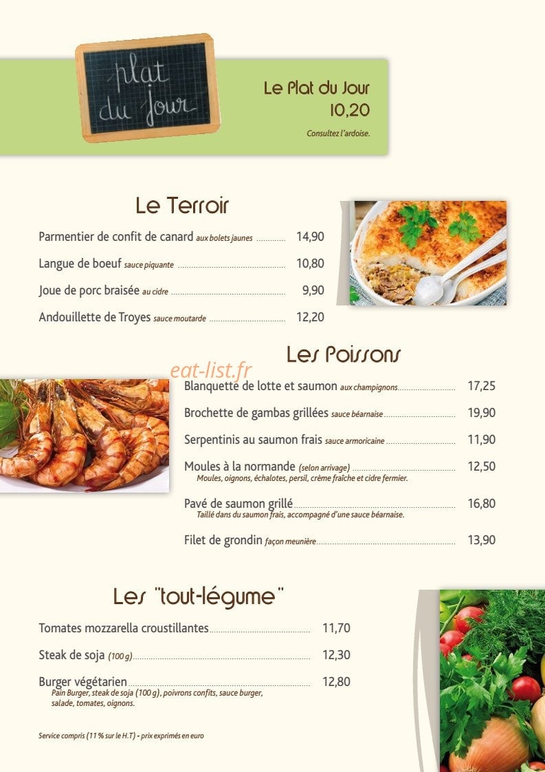 Chantegrill — carte page 3