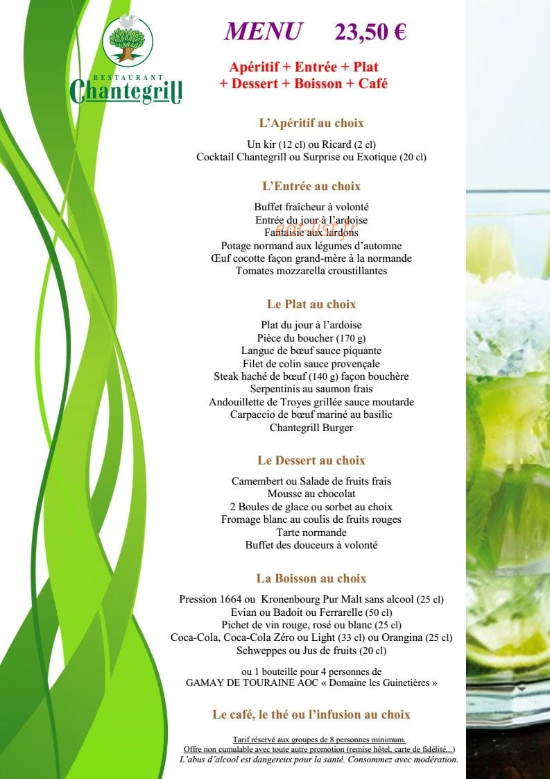 Chantegrill — carte page 12