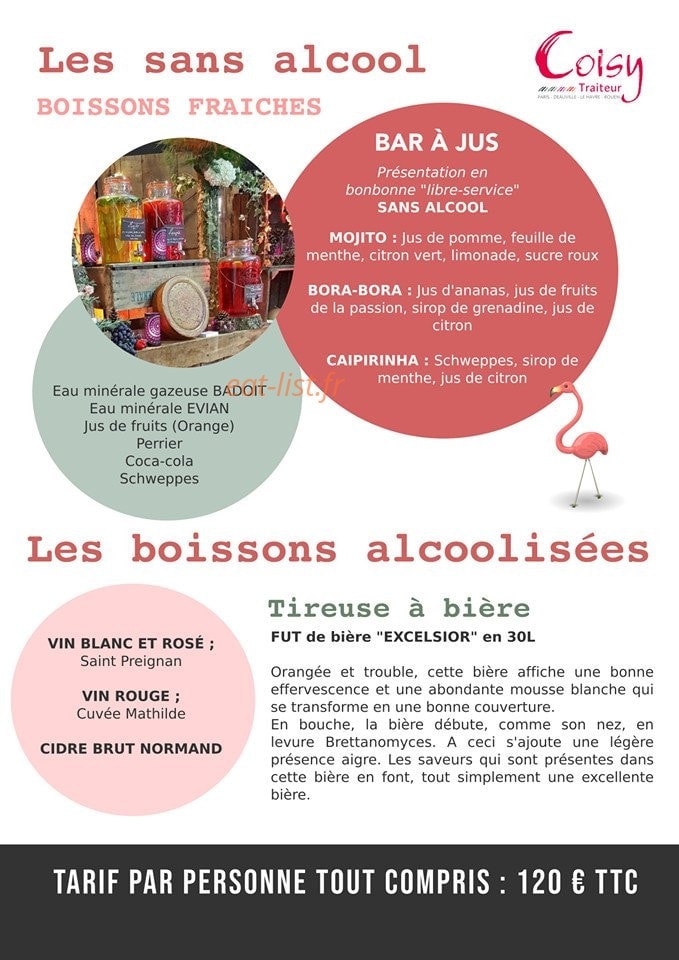 Coisy Traiteur — carte page 3