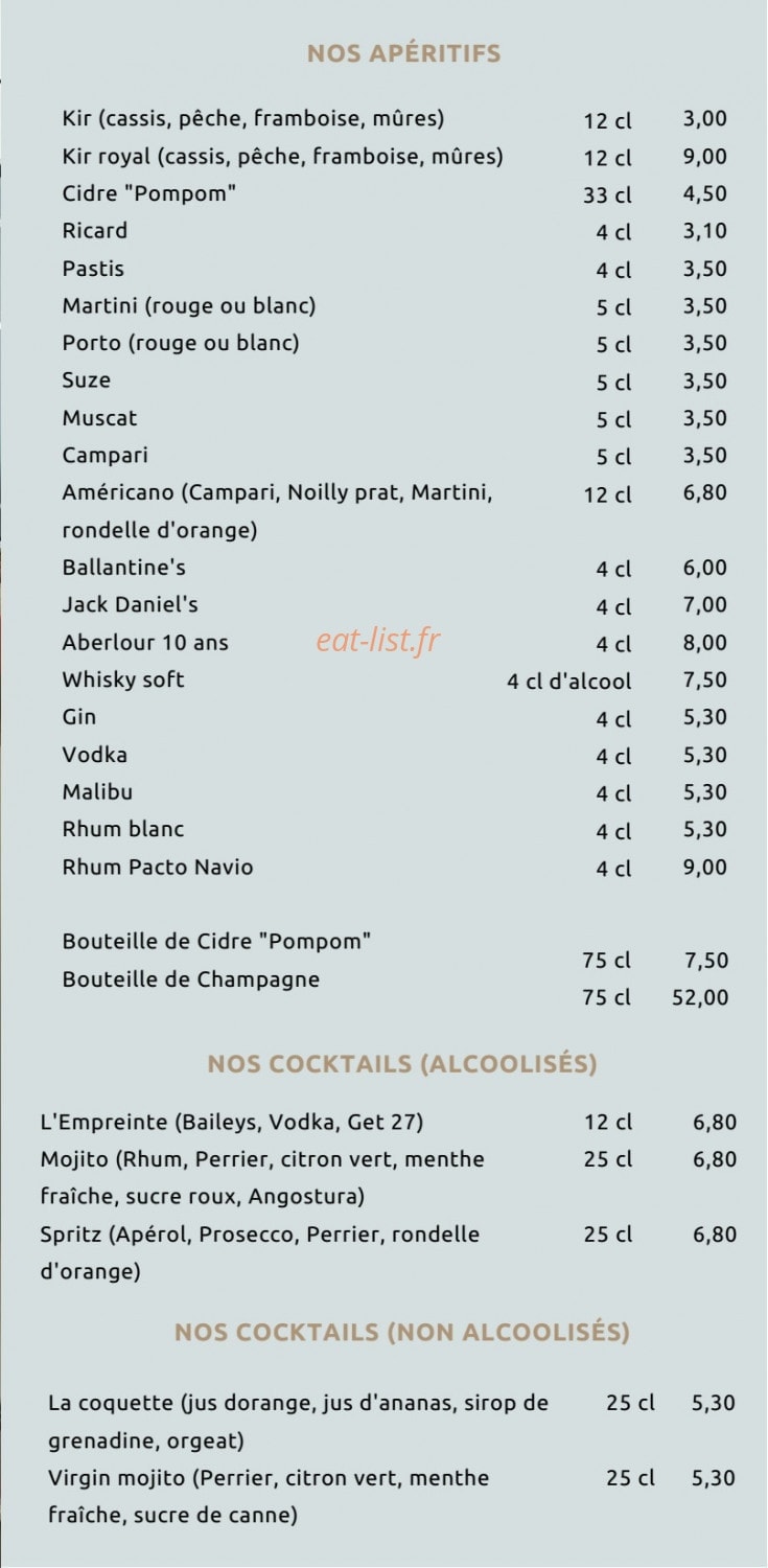 L'empreinte des coquets — carte page 2