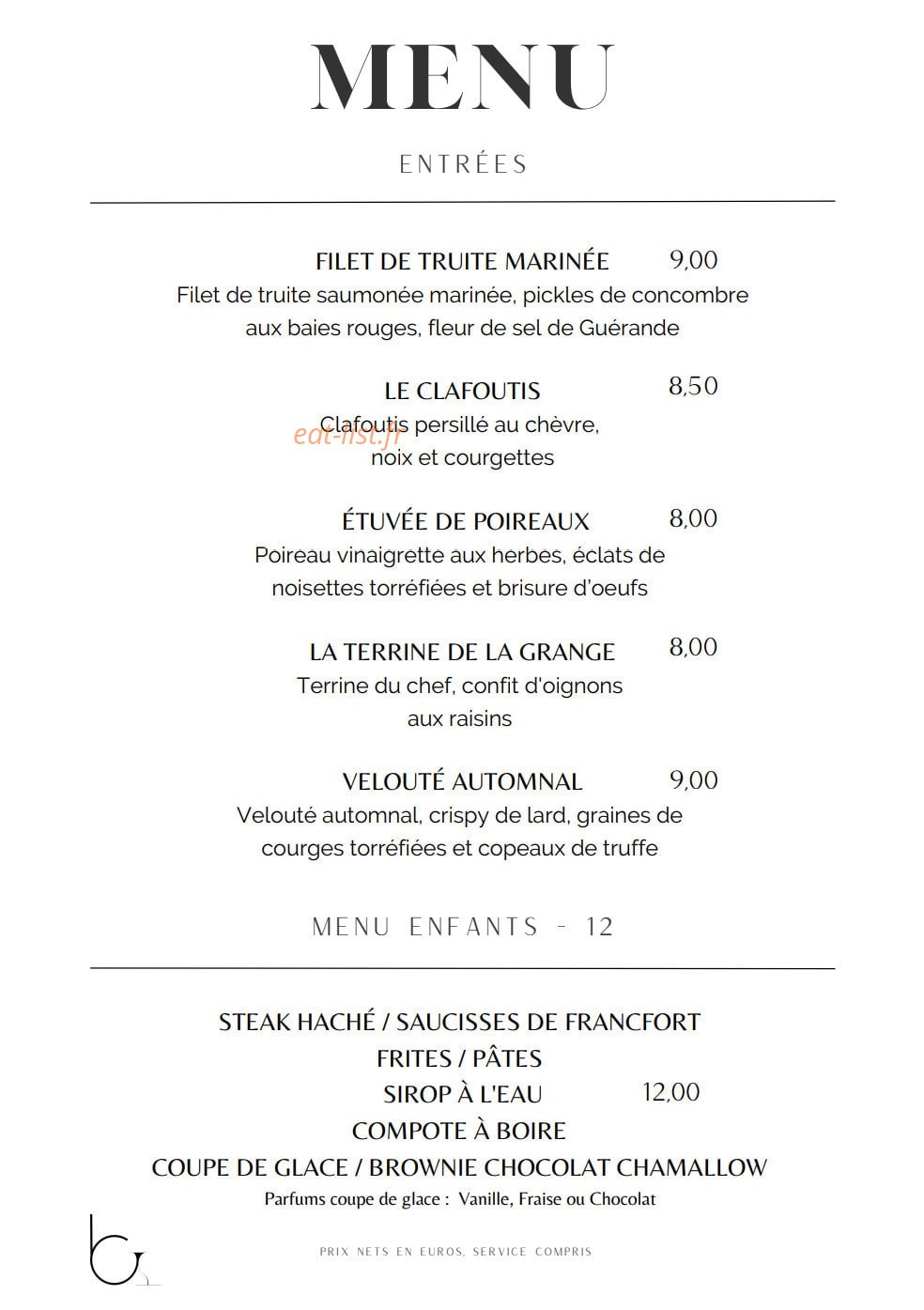 La Grange — carte page 1