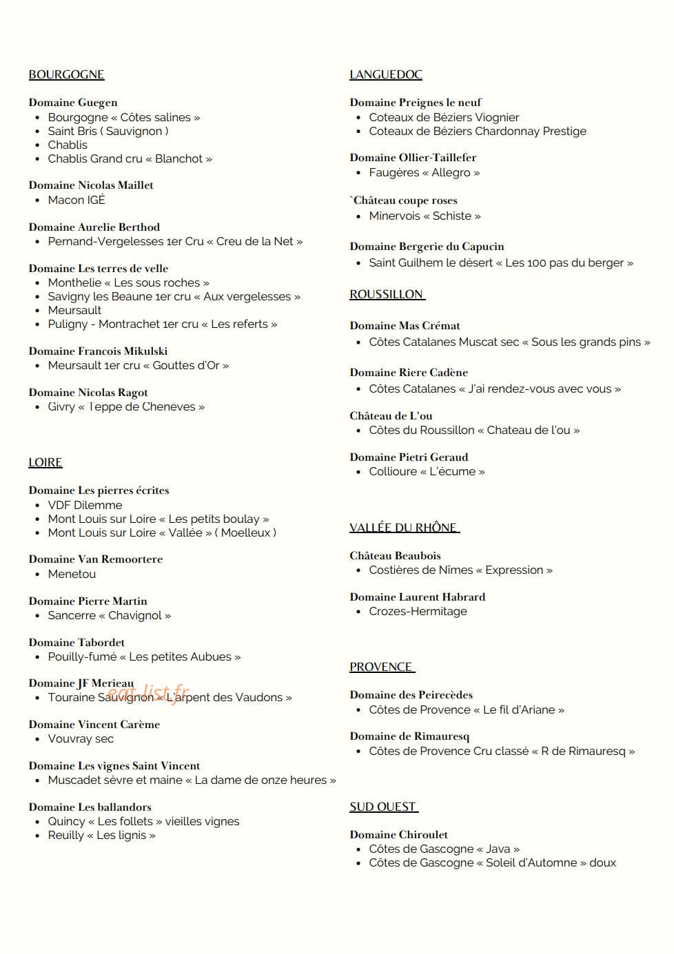 La Grange — carte page 6
