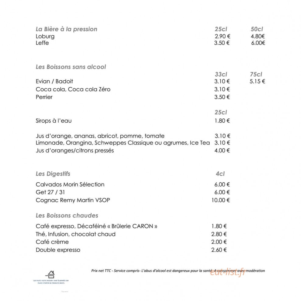 La Table d'Erisay — carte page 3