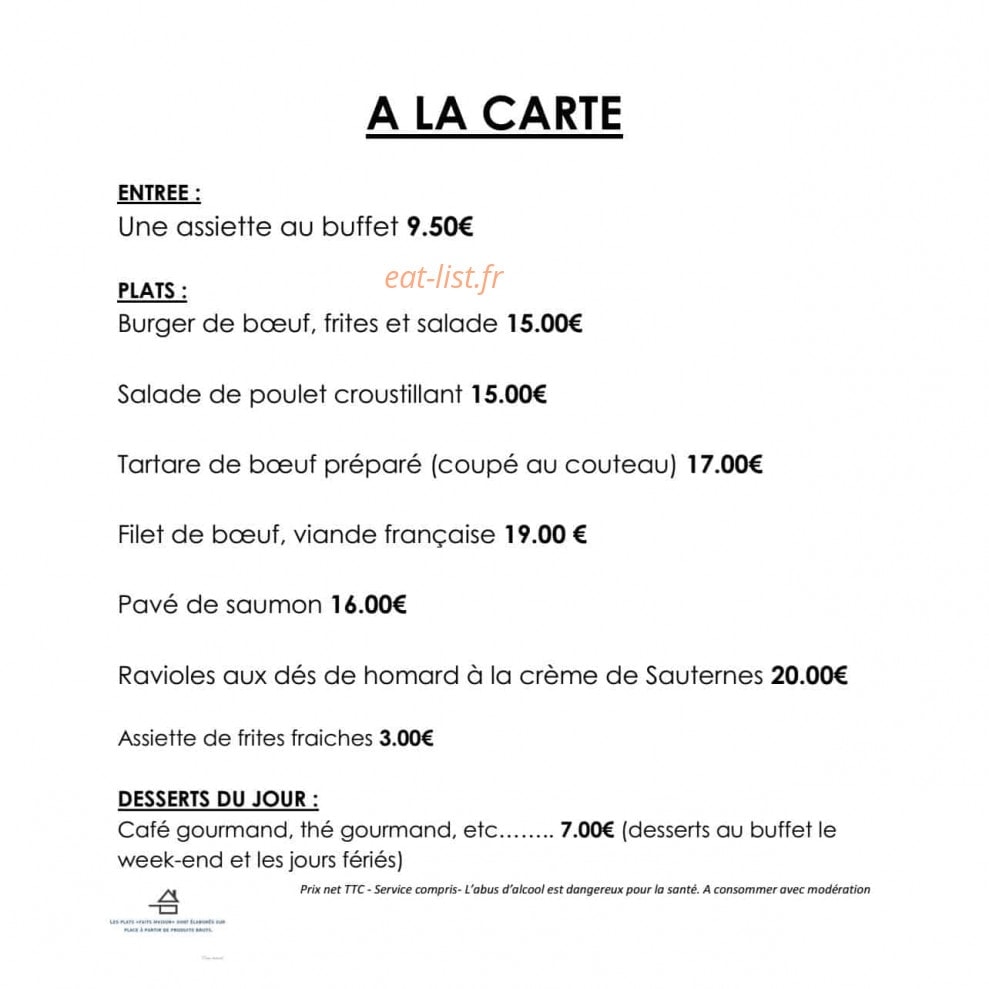 La Table d'Erisay — carte page 7