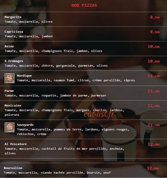Le Bistrot des Coquets — carte page 4