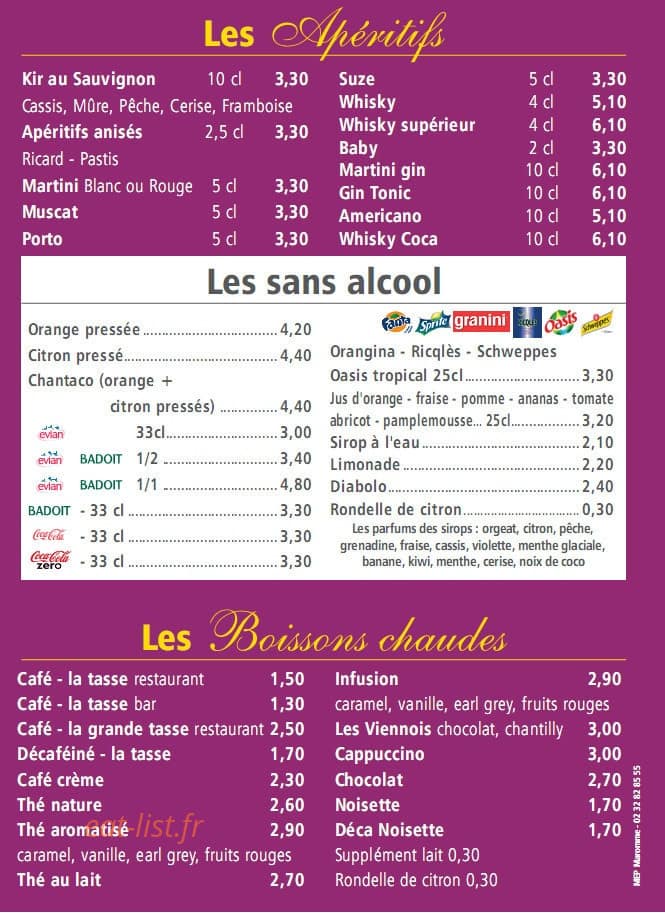 Le Dauphin café — carte page 2