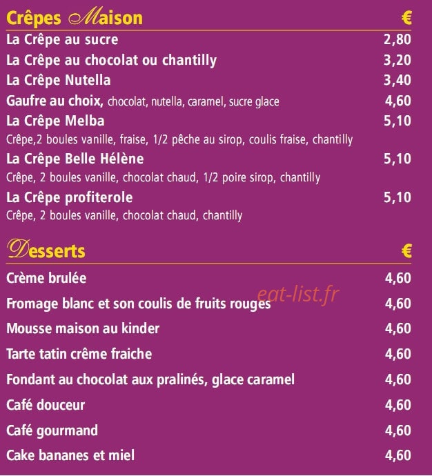 Le Dauphin café — carte page 6