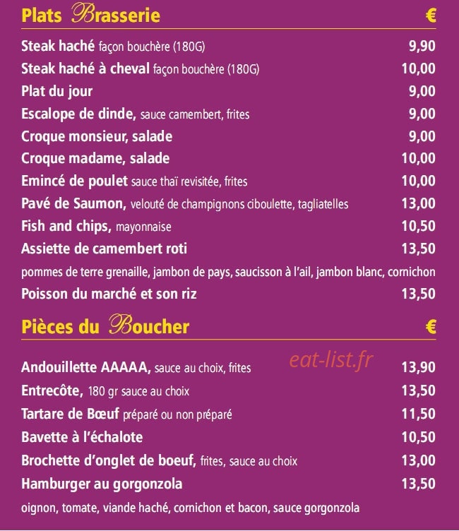 Le Dauphin café — carte page 4