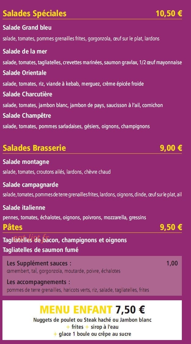 Le Dauphin café — carte page 5