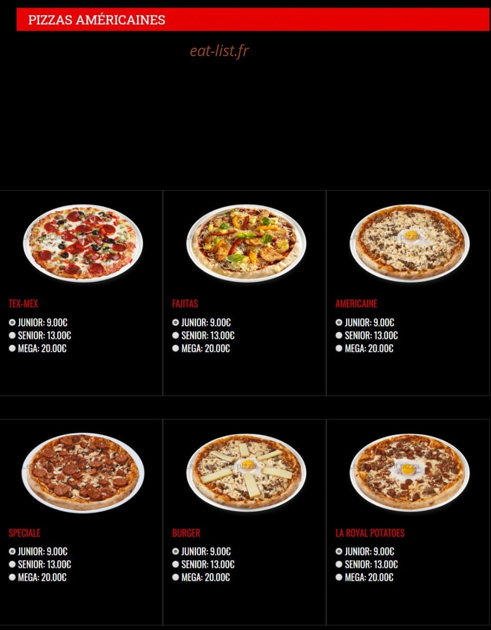 Le Mont Saint Pizza — carte page 3