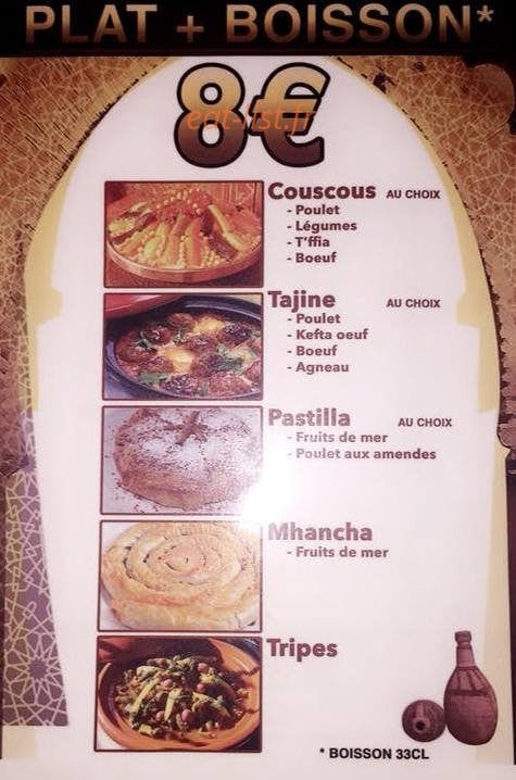 Aux milles et 1 saveurs — carte page 1