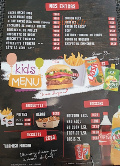 Burger Ch'waya — carte page 4