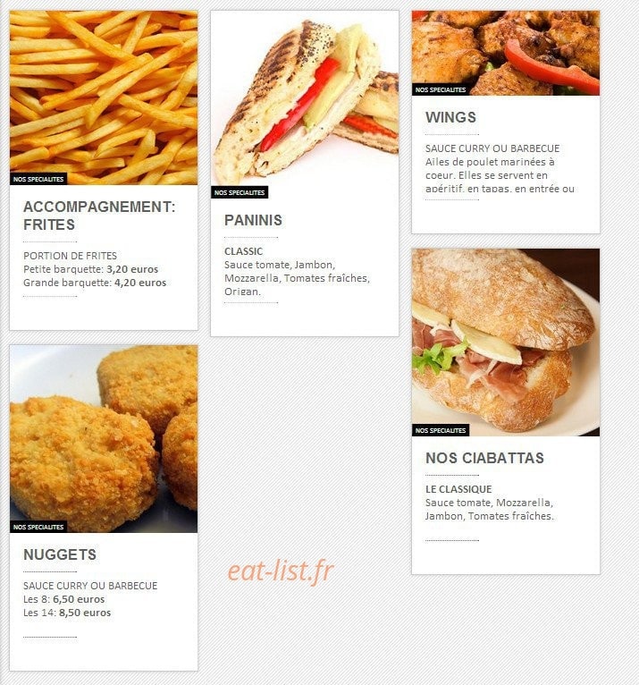 Dominute Pizza — carte page 3