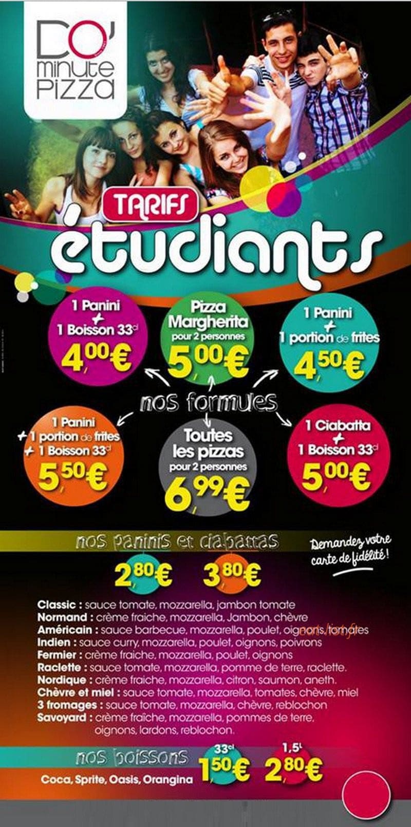 Dominute Pizza — carte page 6