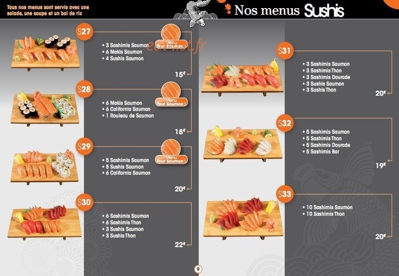 Fujiya Sushi Rive Gauche — carte page 4
