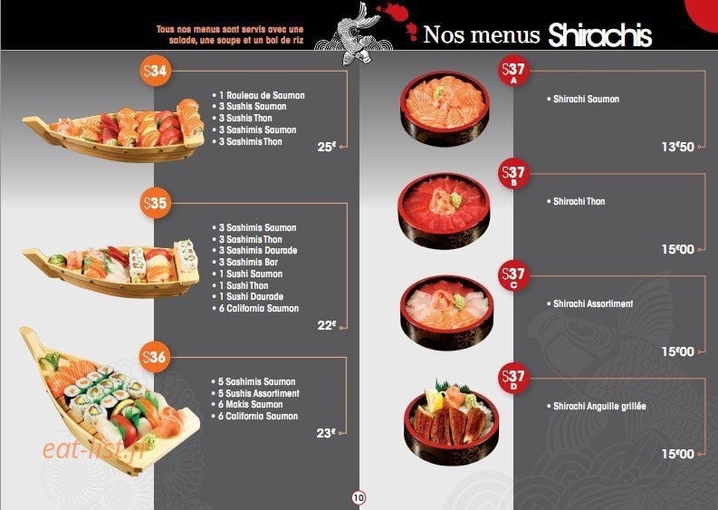 Fujiya Sushi Rive Gauche — carte page 2