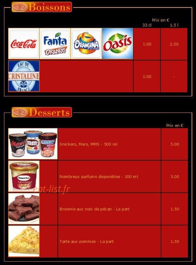 Pizza Max — carte page 5