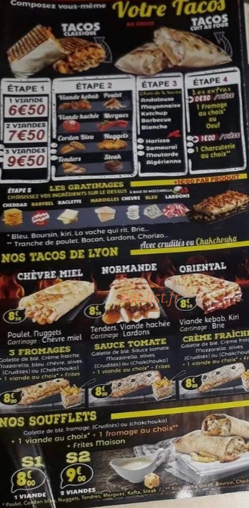 The King Food — carte page 2