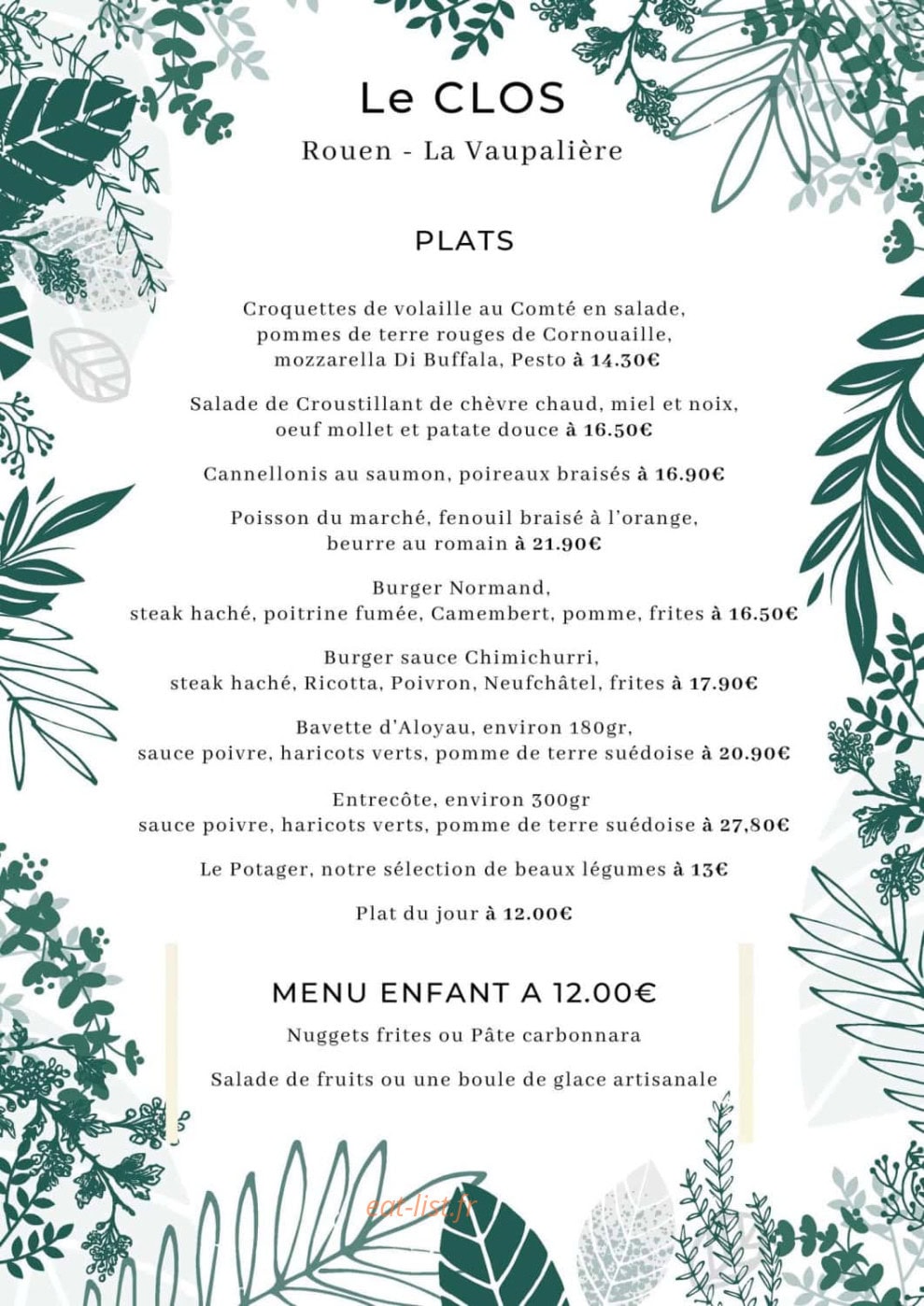 Le Clos De La Vaupalière — carte page 3