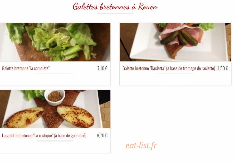 La P'tite Flambée — carte page 4