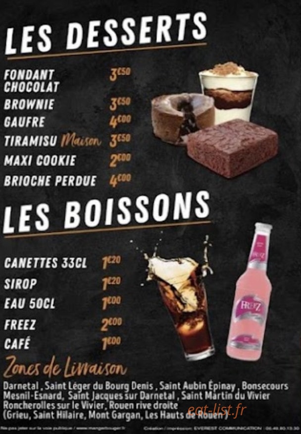 Food Korner — carte page 4