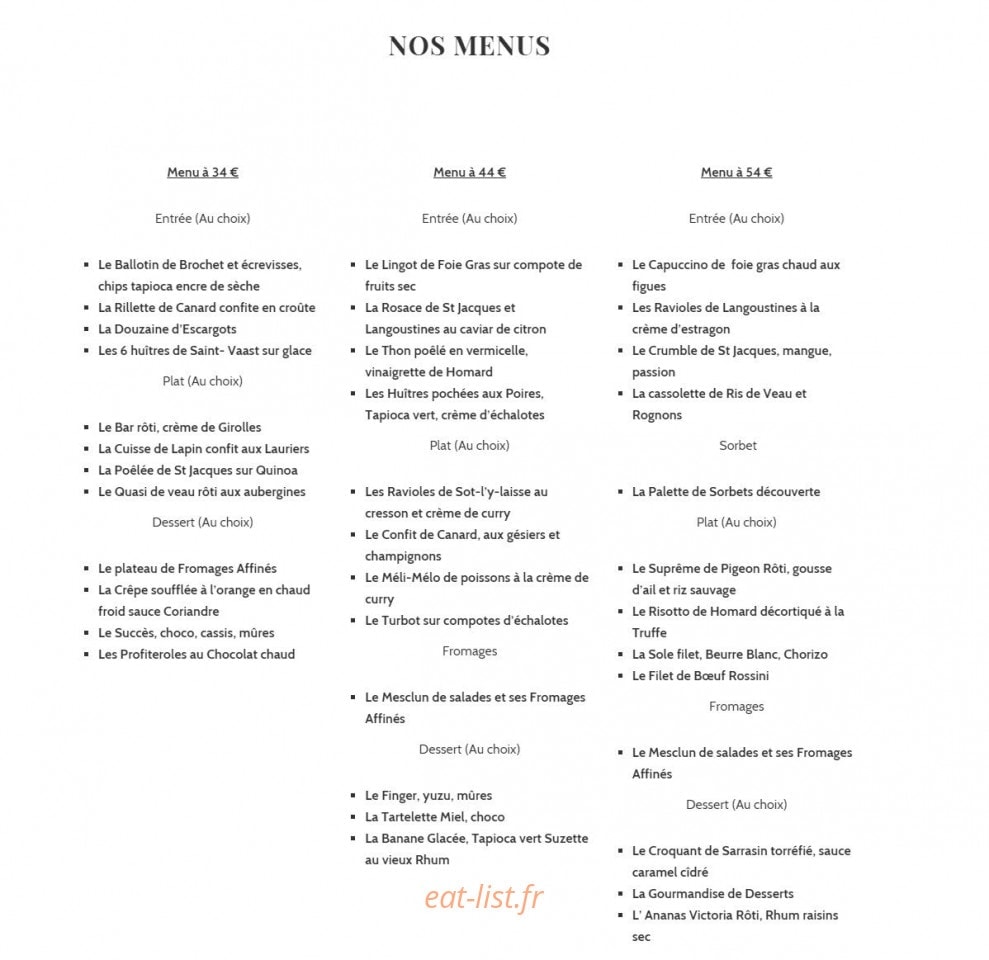 Auberge Saint-Jacques — carte page 2