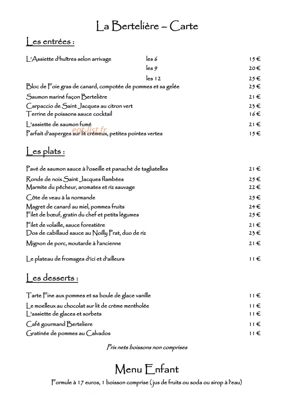 La Berteliere — carte page 2