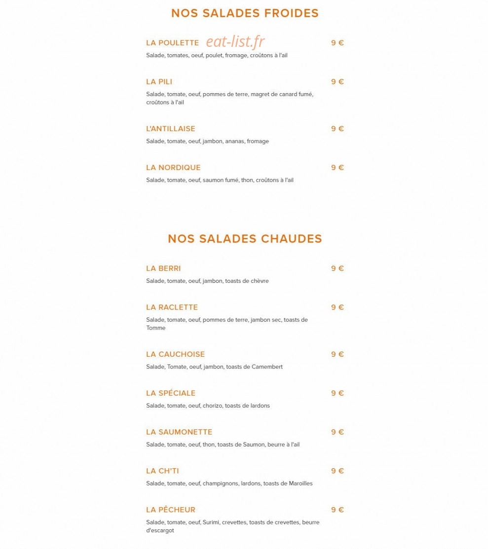 Pili Pizza — carte page 5