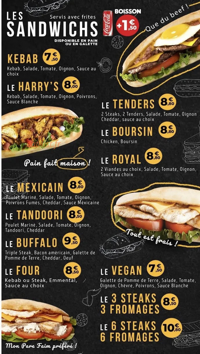 Harry's — carte page 1