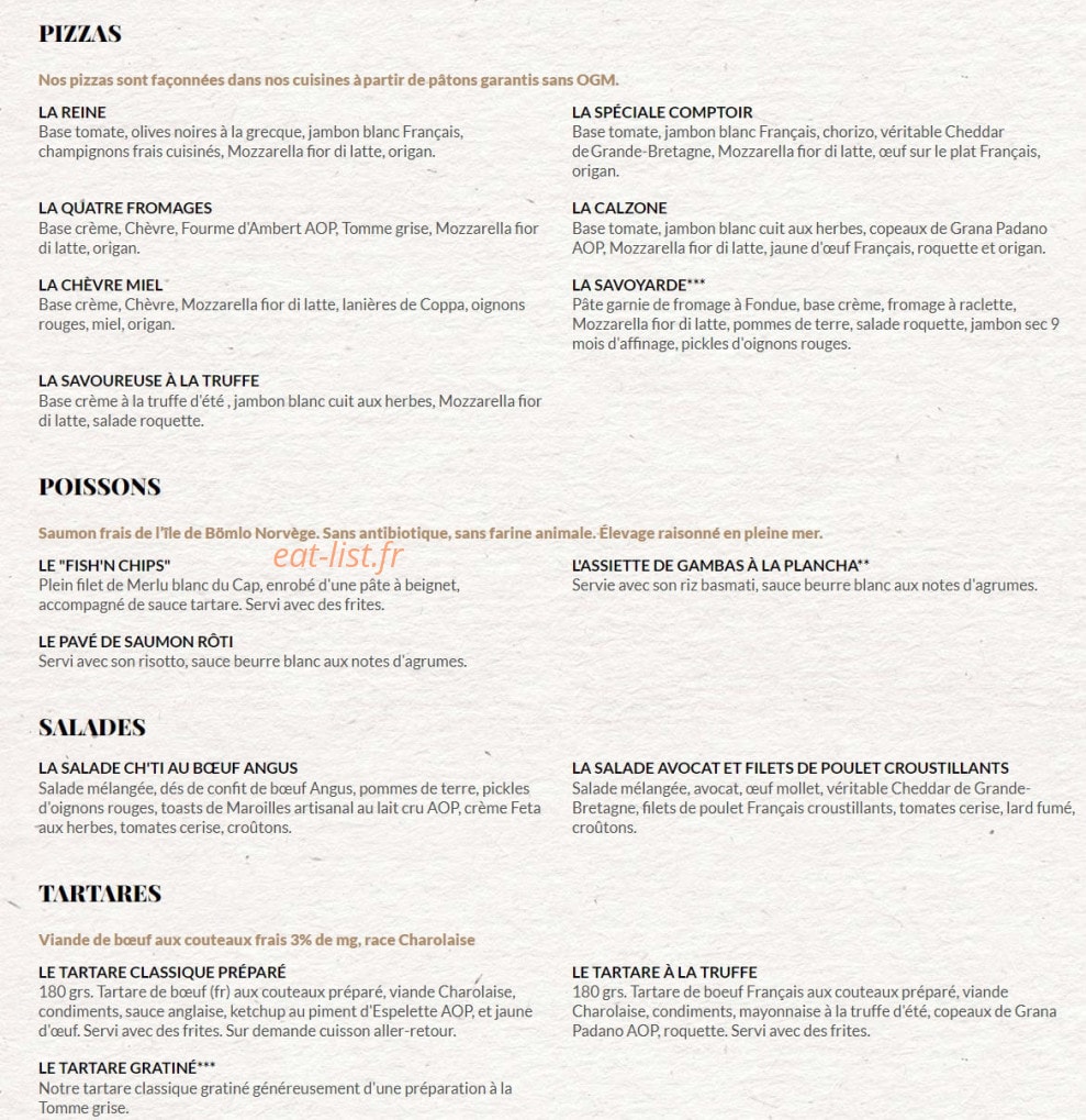 Le Comptoir du Malt — carte page 5