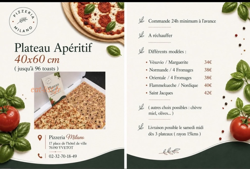 Pizzeria Milano — carte page 3