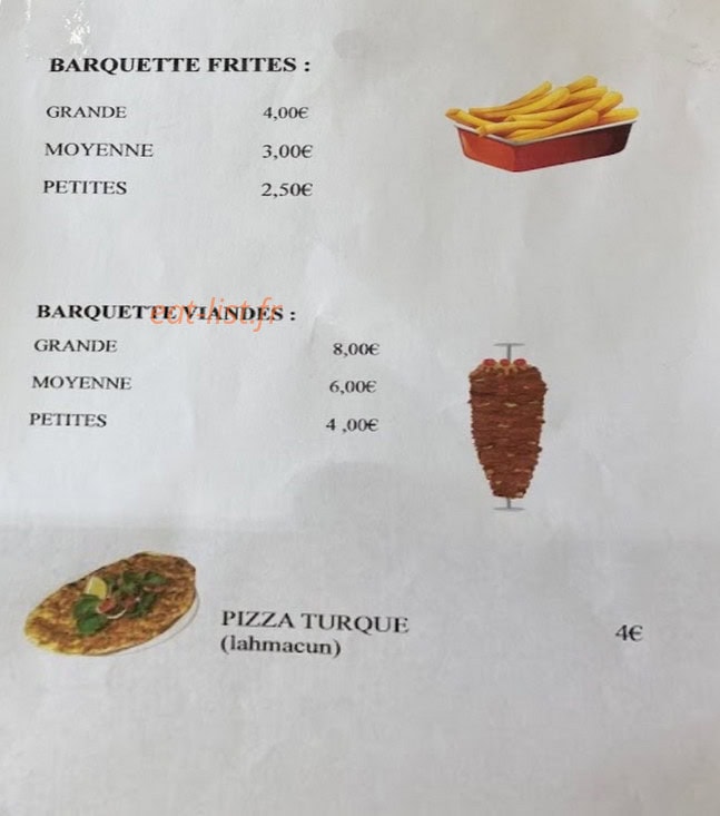 Antalya Kebab — carte page 1
