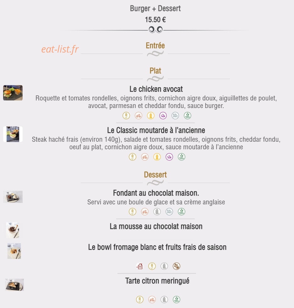 Brasserie Cap Horn — carte page 11