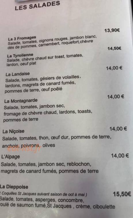 café de paris — carte page 1