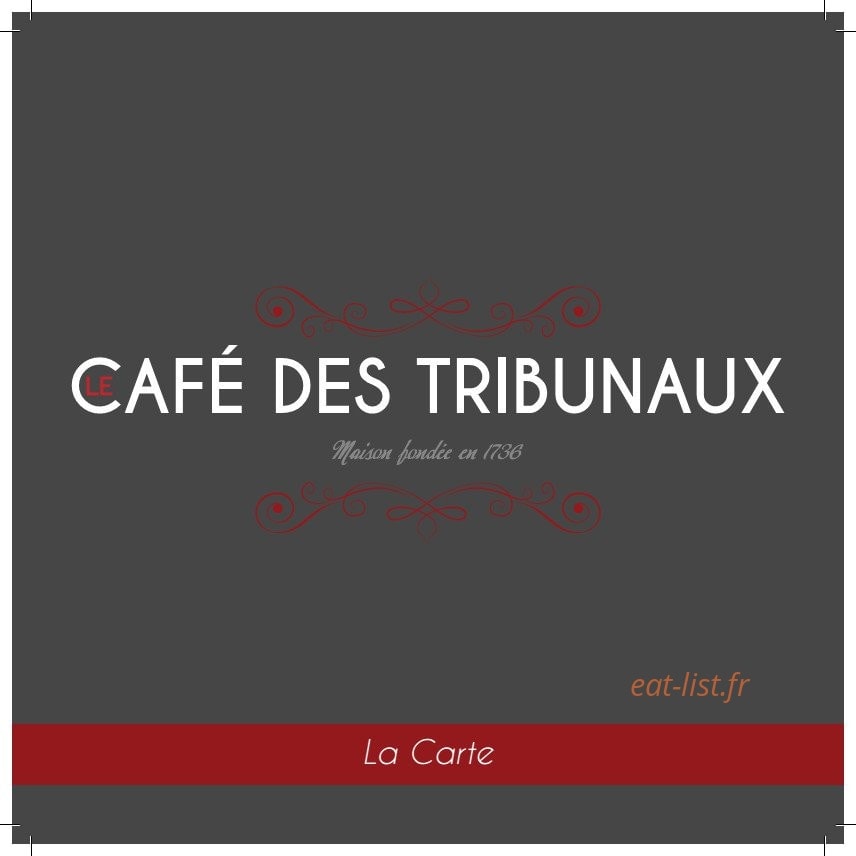 Café des Tribunaux — carte page 1