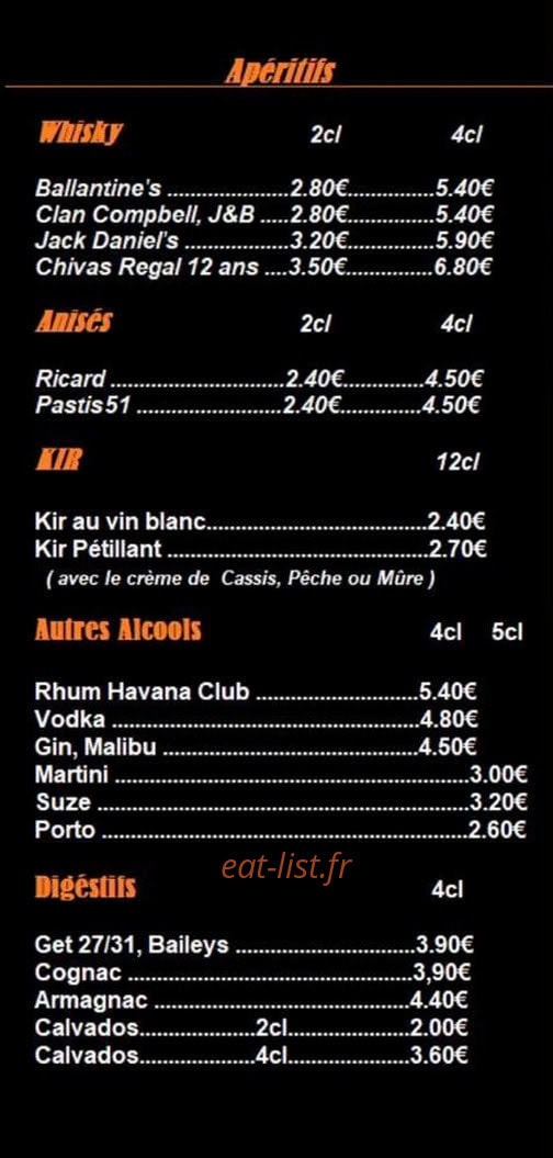 Café des Voyageurs — carte page 1