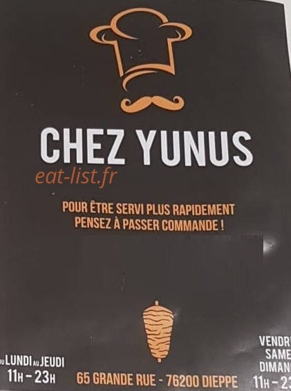Chez Yunus — carte page 1